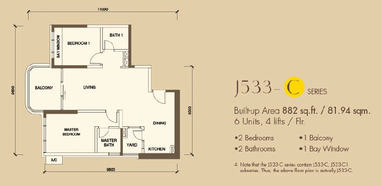 Country Garden Danga Bay Type C Floor Plan