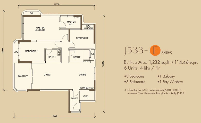Country Garden Danga Bay Type E Floor Plan