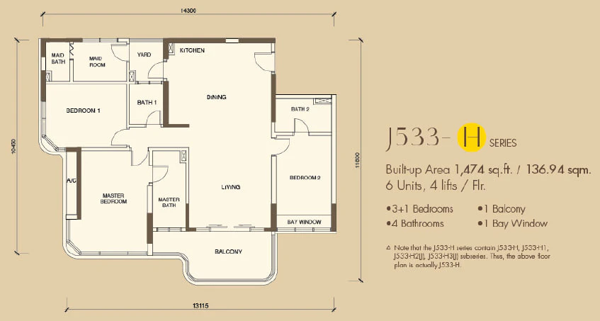 Country Garden Danga Bay Type H Floor Plan