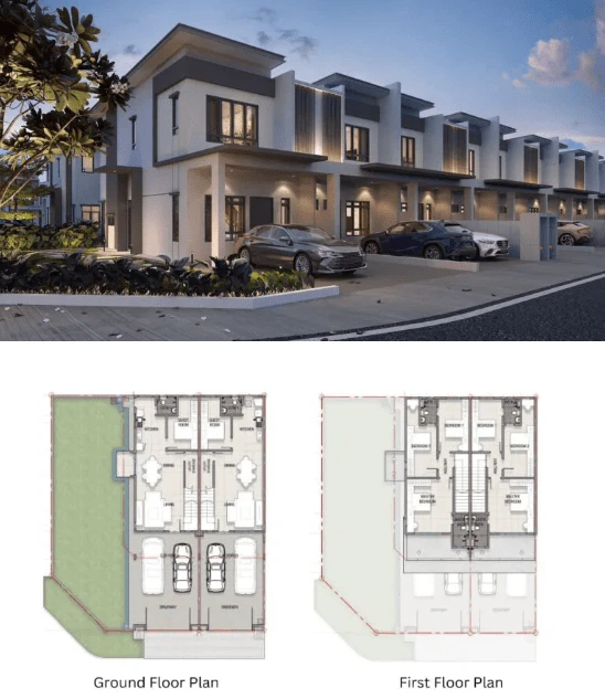 Fraser Height 双层 Terrace House Floor Plan