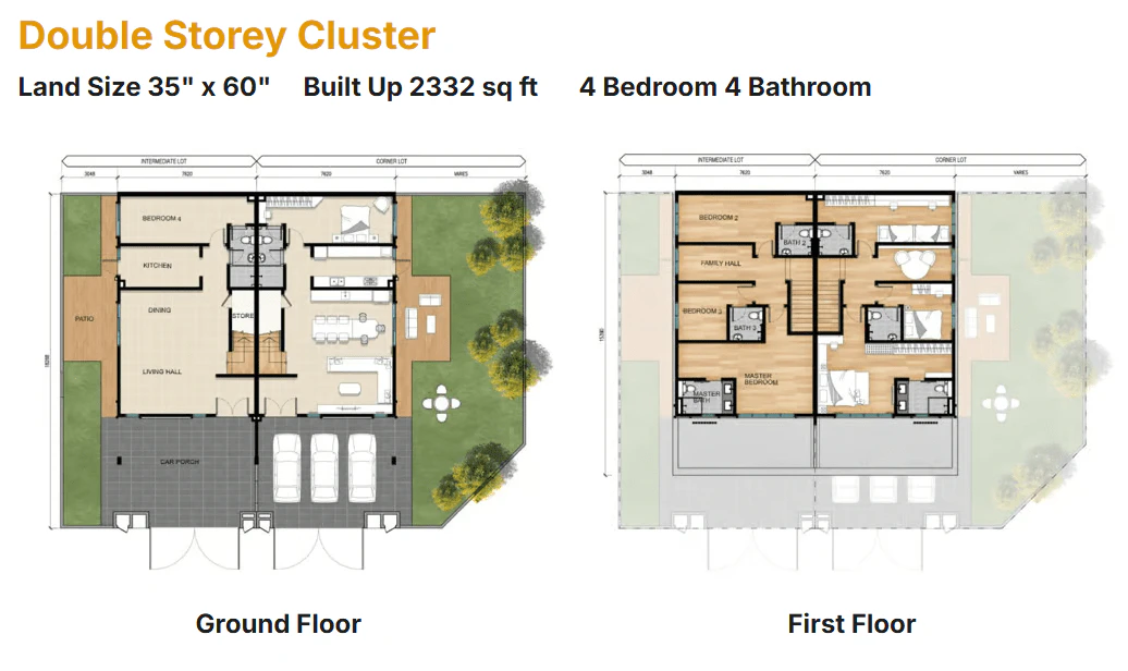 Kaze Villa 双层 Terrace House Floor Plan
