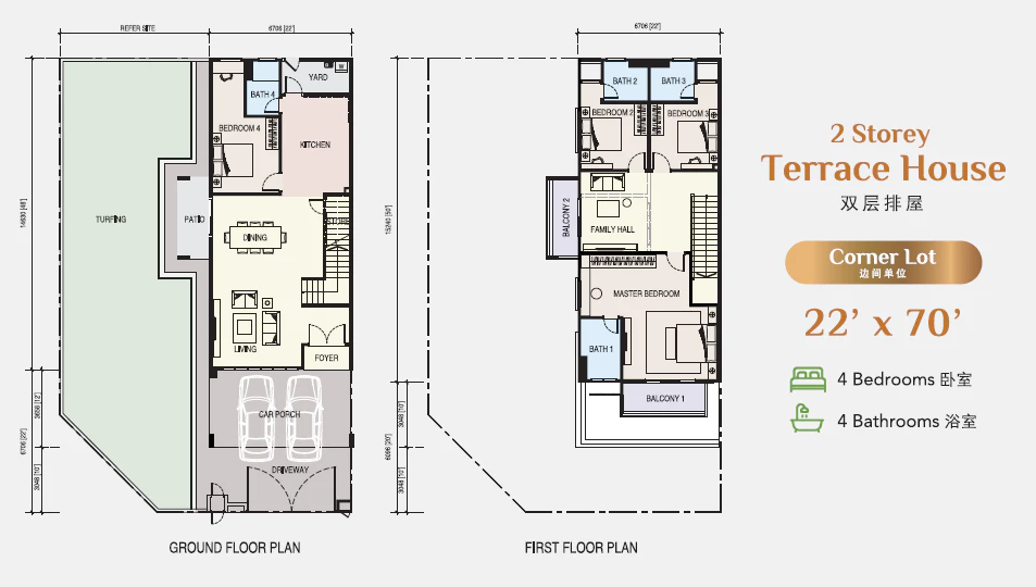 KSL Pulai Bestari Cluster Floor Plan