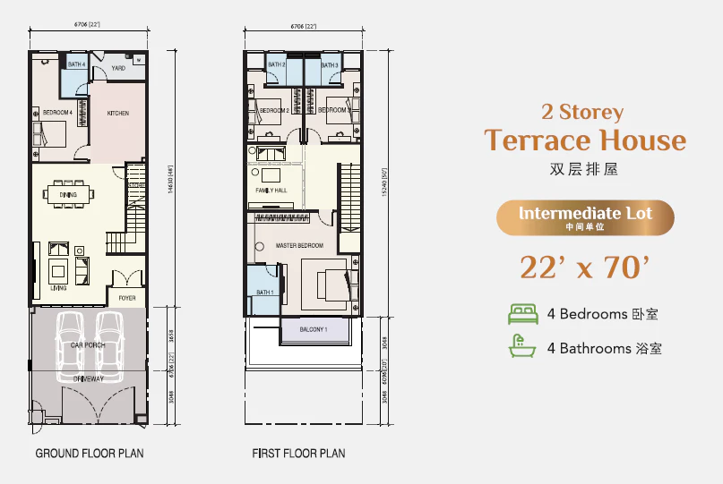 KSL Pulai Bestari Semi-D Floor Plan