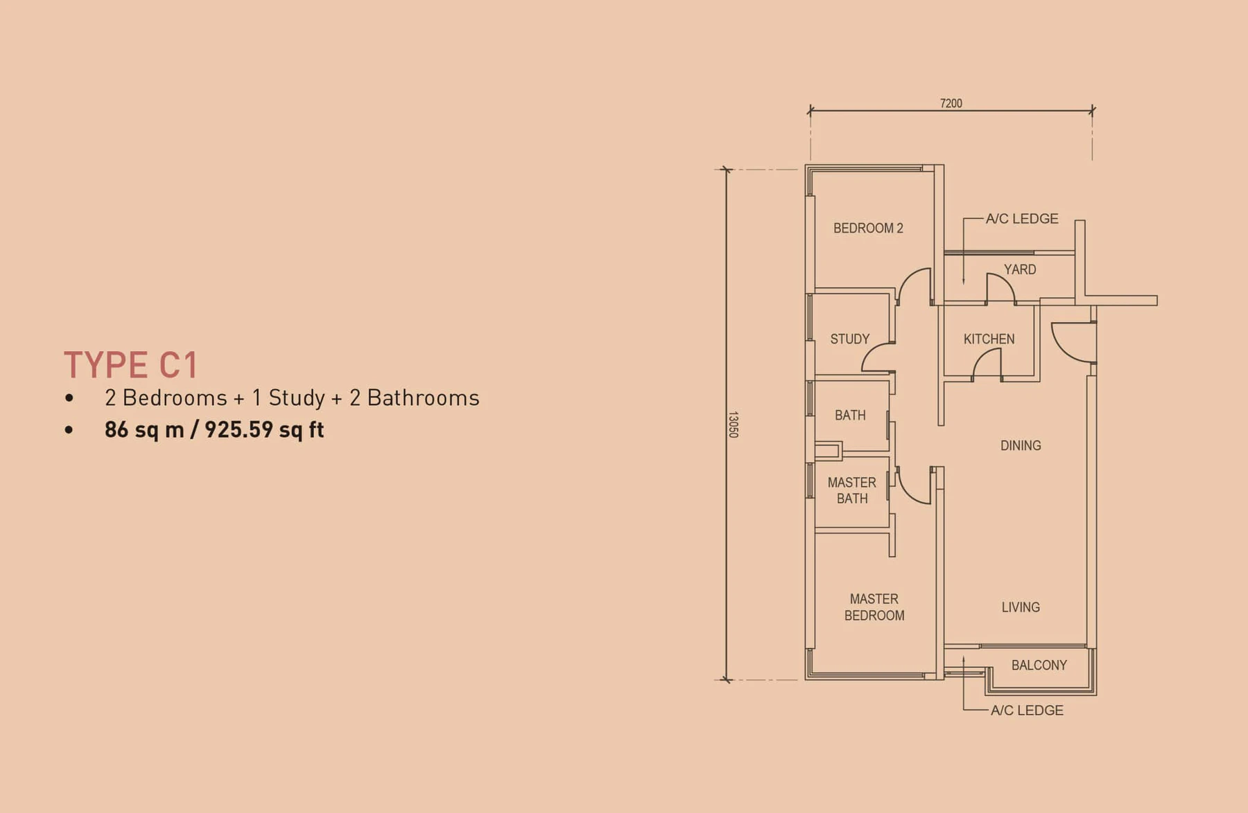 MBW Bay Type C Floor Plan