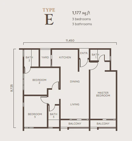Paragon Gateway Type E Floor Plan