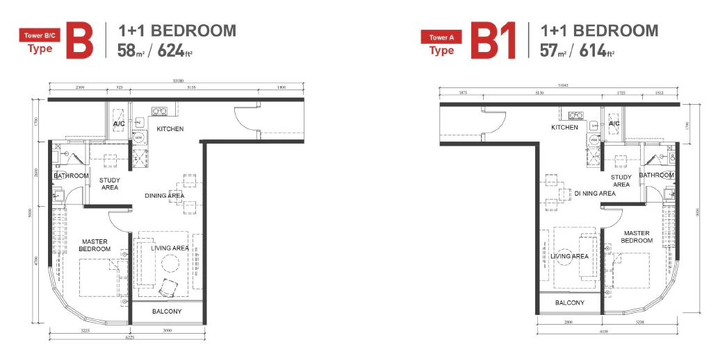 The M Macrolink Type B Floor Plan