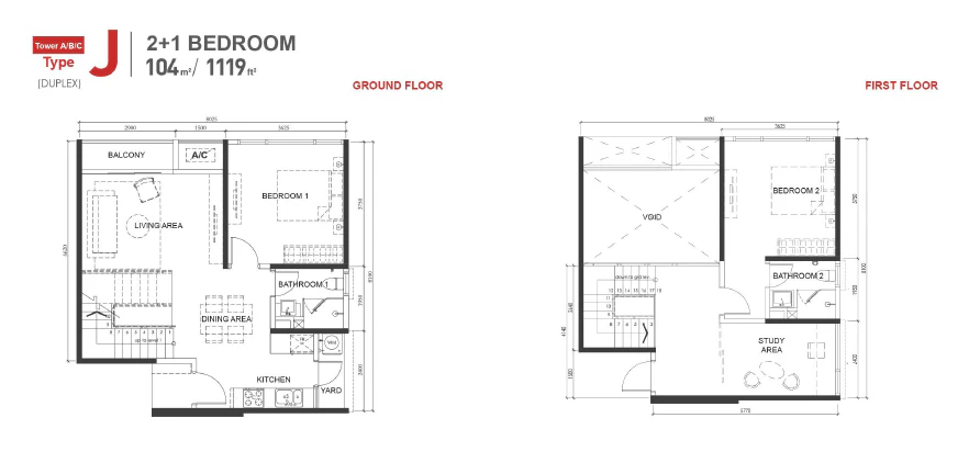 The M Macrolink Type J Floor Plan